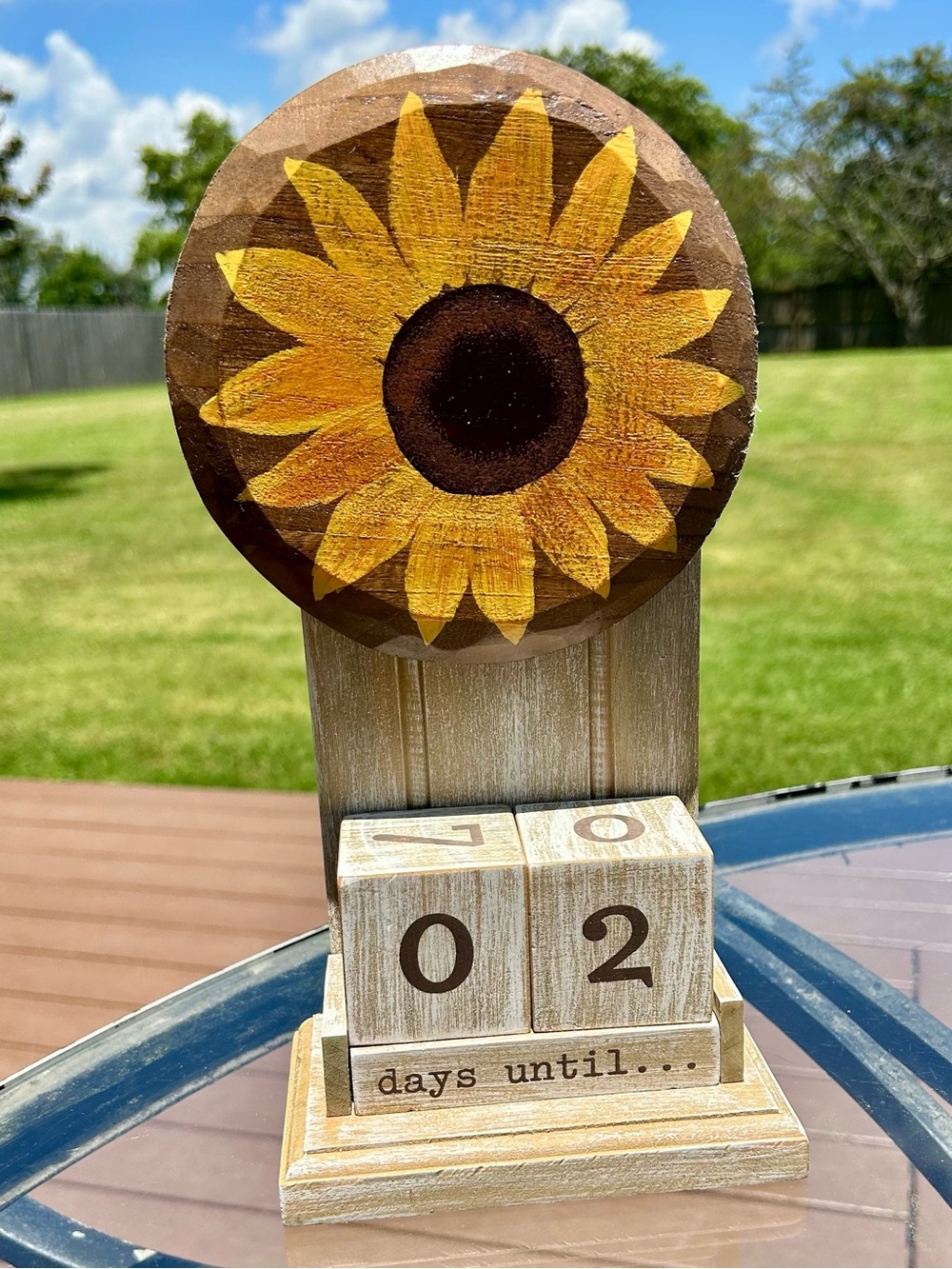 Demdaco Wooden Tabletop Block Calendar EUC